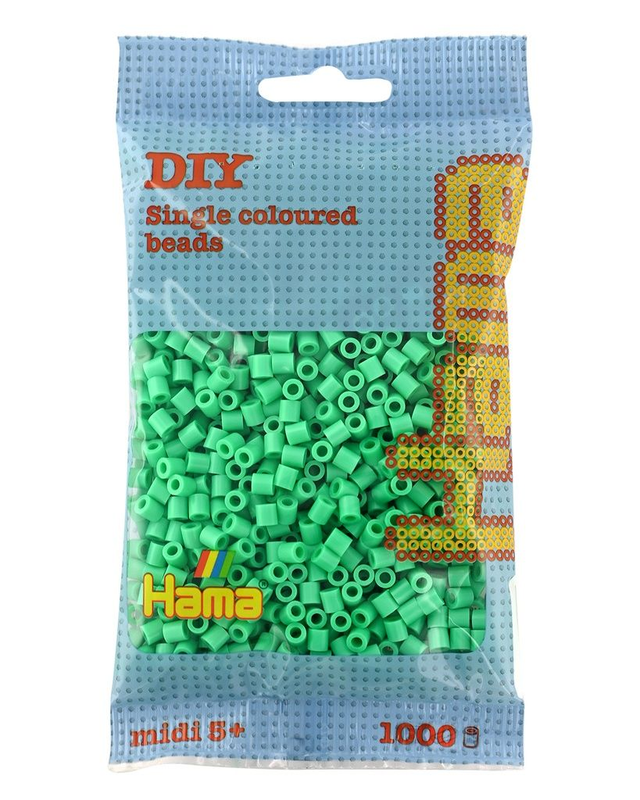 Hama Cuentas Midi Verde Claro – Bolsa De 1000 Piezas Para Manualidades Y Planchar, Ideal Para Niños Desde 5 Años