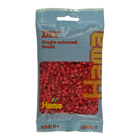 [207-114] Hama midi rojo cereza 1000 piezas