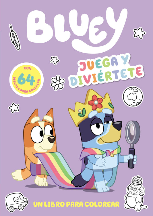 Juega y diviértete. Libro para colorear a Bluey y sus amigos