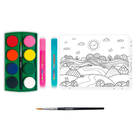 Set Alpino Aquarelle decora con acuarelas