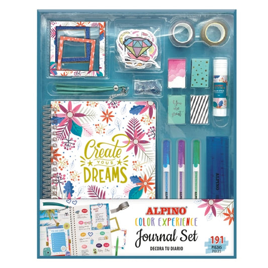 Journal set Color Experience. Set decora tu diario 193 piezas surtidas