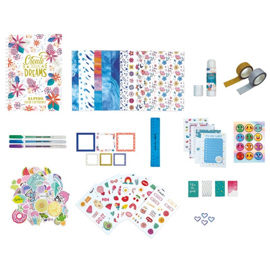 Journal set Color Experience. Set decora tu diario 193 piezas surtidas