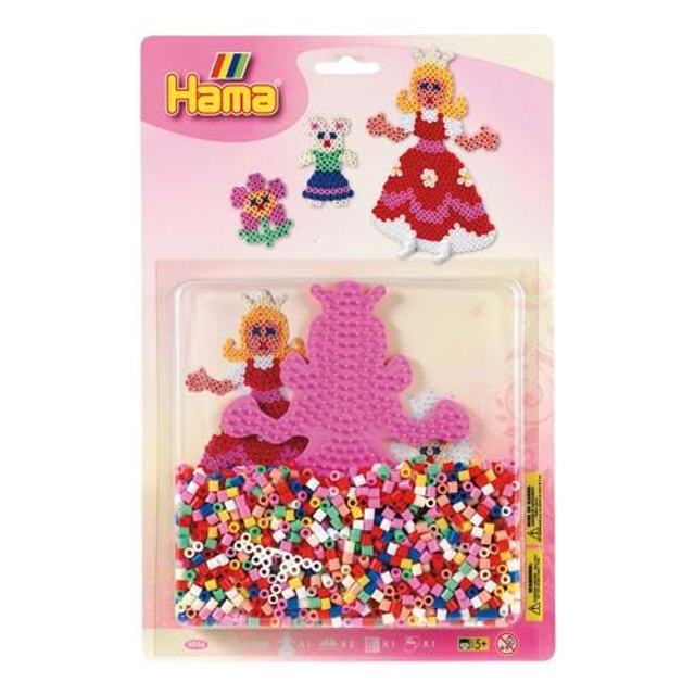 [4056] Blister Hama Beads Midi 1100 beads + placa princesa + papel