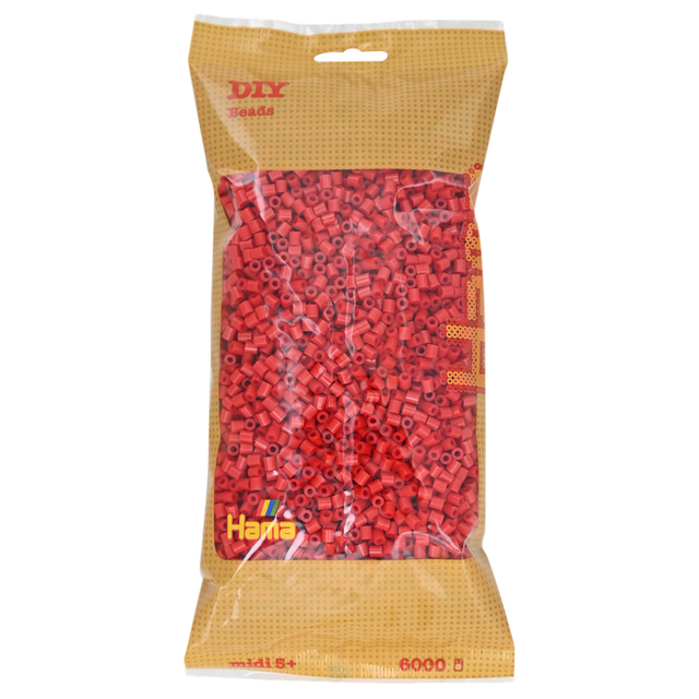 [205-05] Hama midi rojo 6000 piezas
