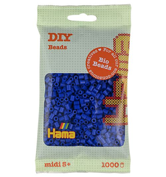 [190-08] Hama midi Bio beads azul 1000 piezas