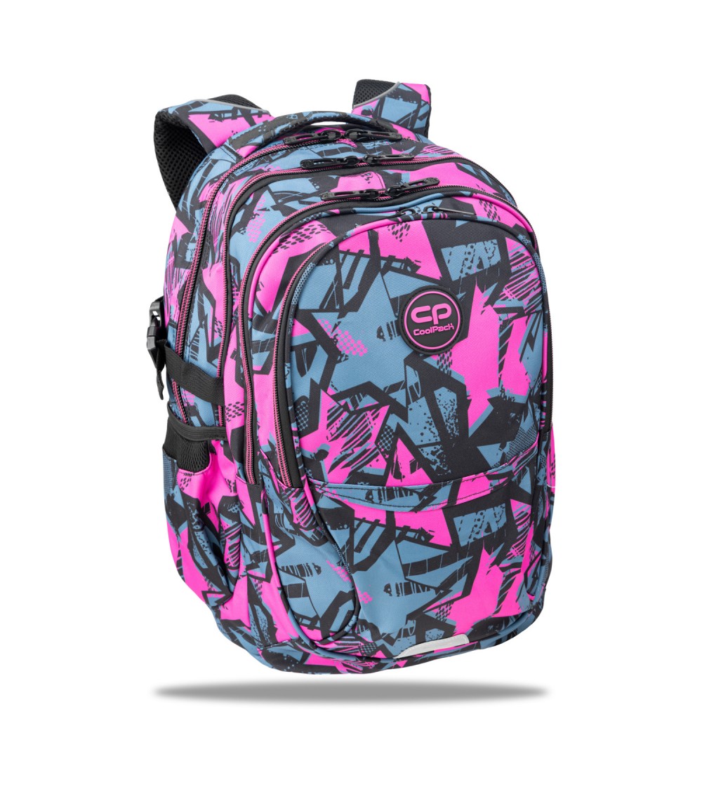 Mochila escolar juvenil FACTOR magenta stars